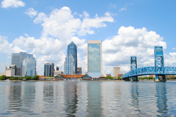 Downtown Jacksonville skyline along the St. Johns River